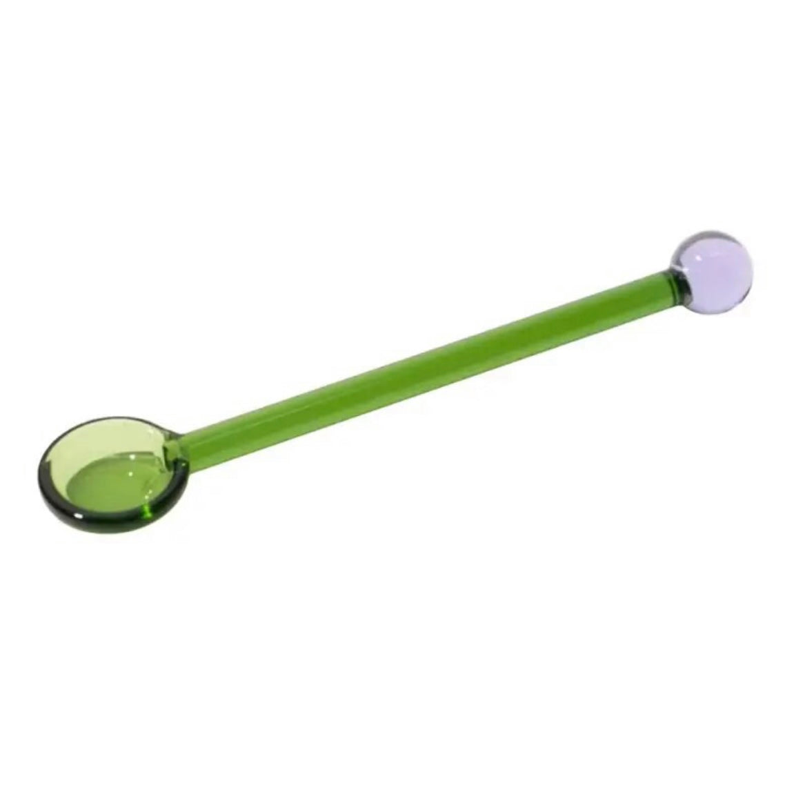 Glass Spoon - Green