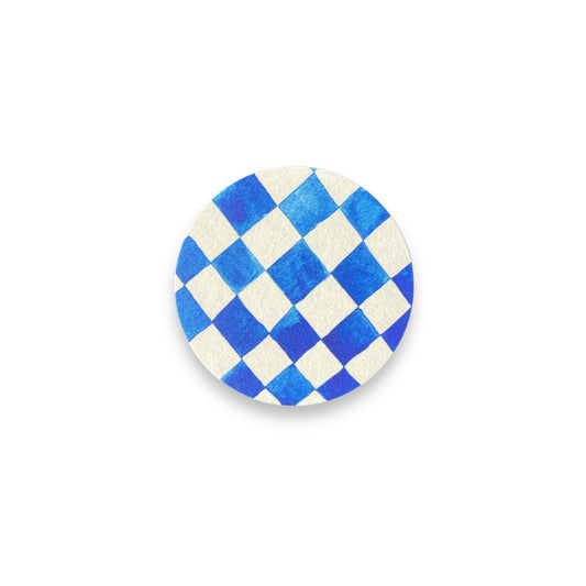 Blue Checkerboard Coaster