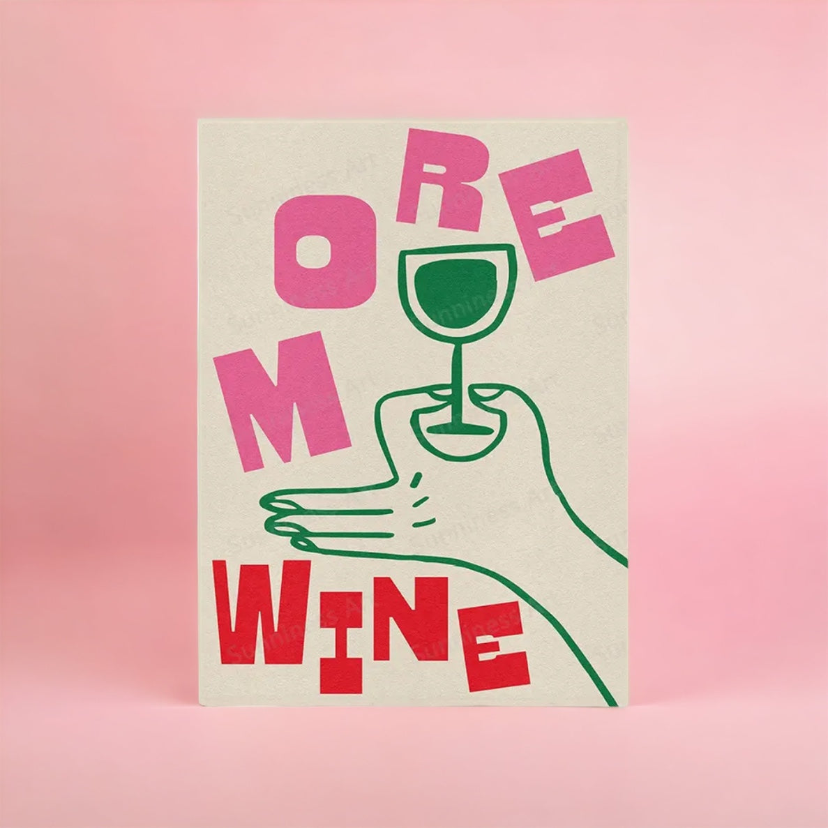 “More Wine” Art Print