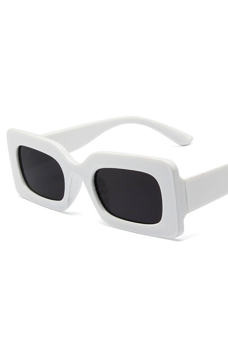 Rectangle Sunglasses - White