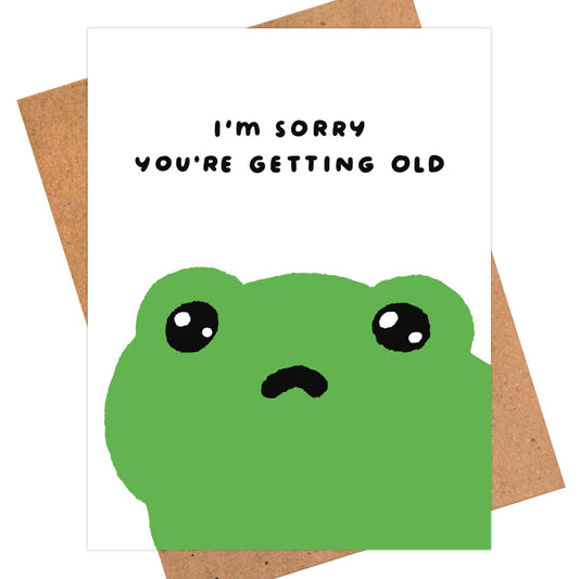 Old Frog Birthday Card