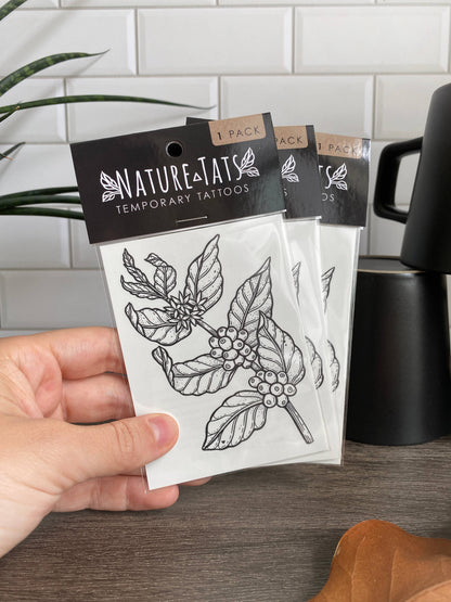 Coffee Plant Temporary Tattoo: 1 Pack