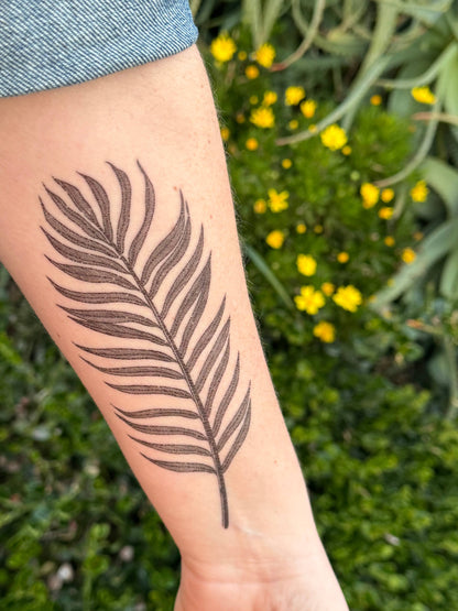 Palm Leaf Temporary Tattoo: 1-Pack