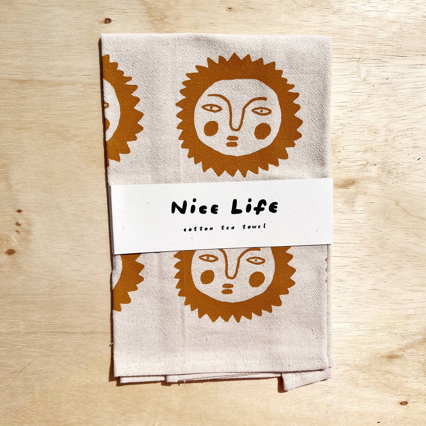 Sun tea towel: Yellow