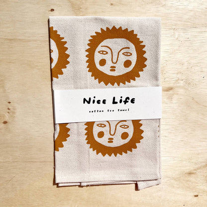 Sun tea towel: Yellow