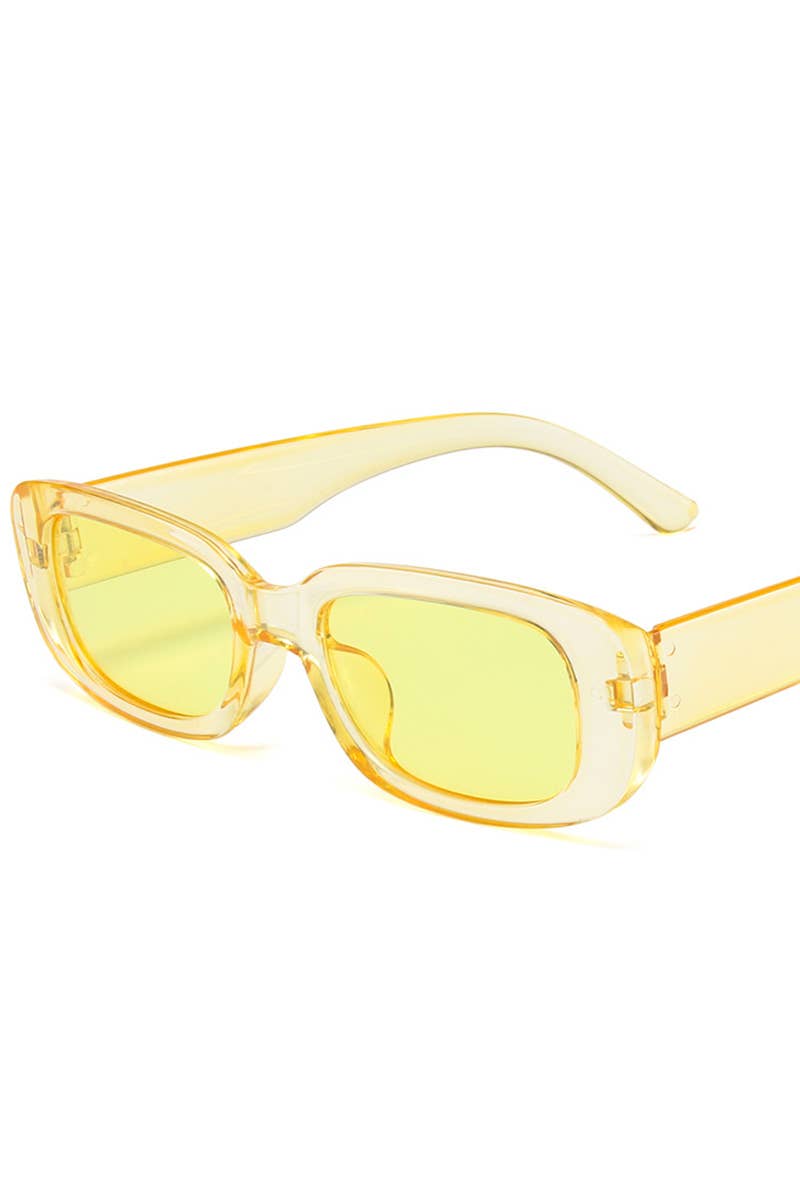 Rectangle Sunglasses - Clear Yellow