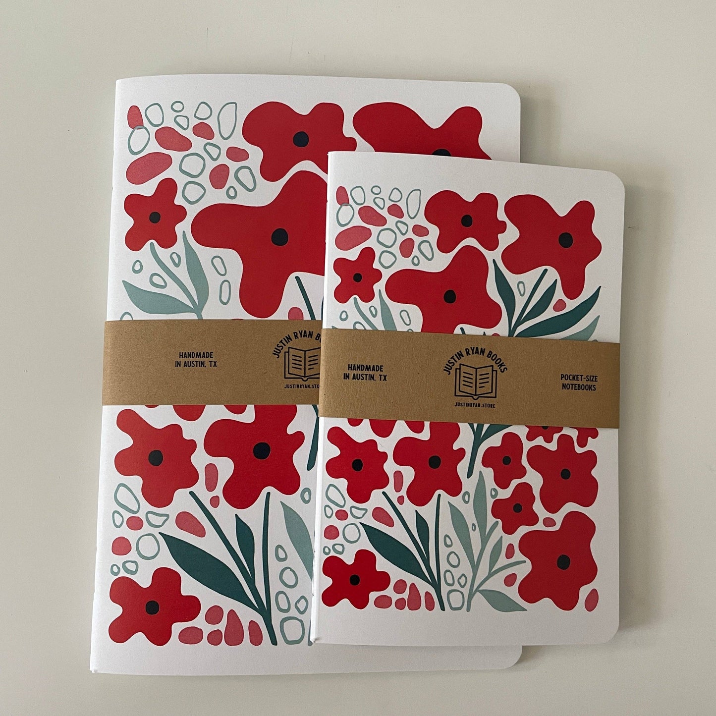 Poppy Floral Notebook - Justin Ryan Books