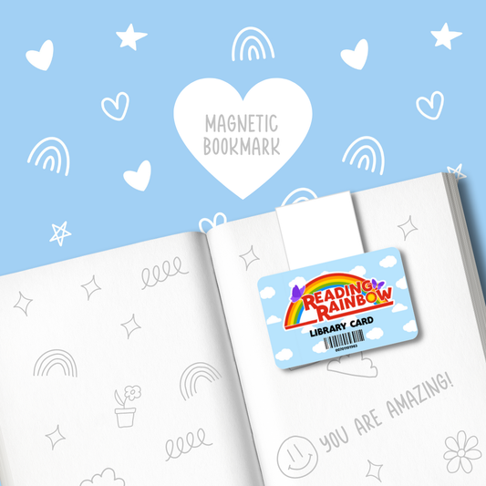 Reading Rainbow Library Card Magnetic Bookmark