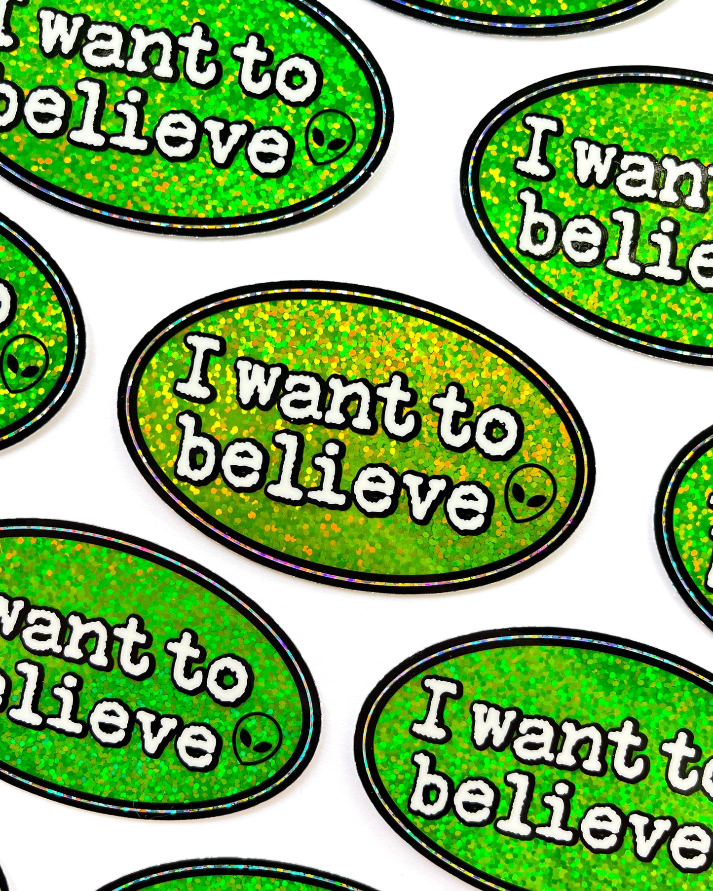 I Want To Believe Glitter Sticker