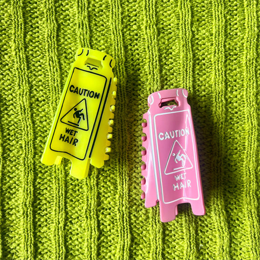 Wet Hair Sign Hair Claw: Yellow
