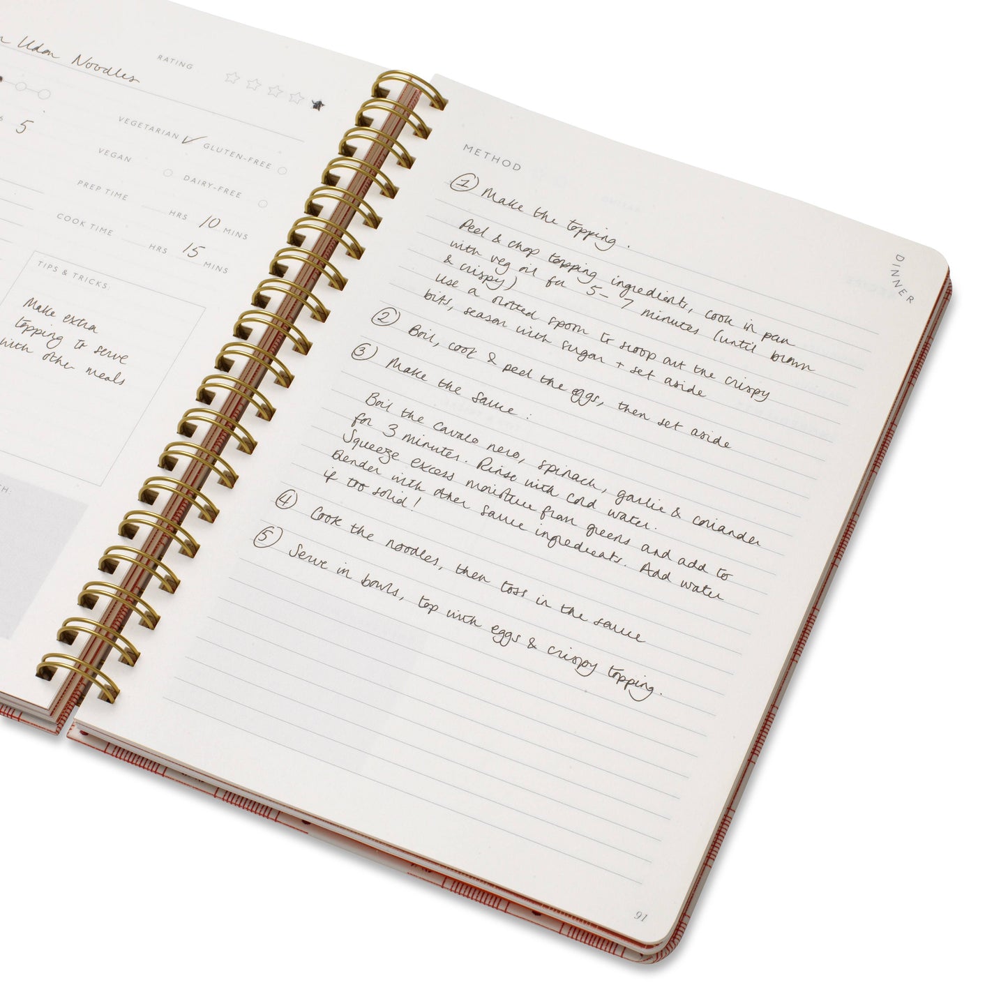 Guided Recipe Journal- Lobster Gingham