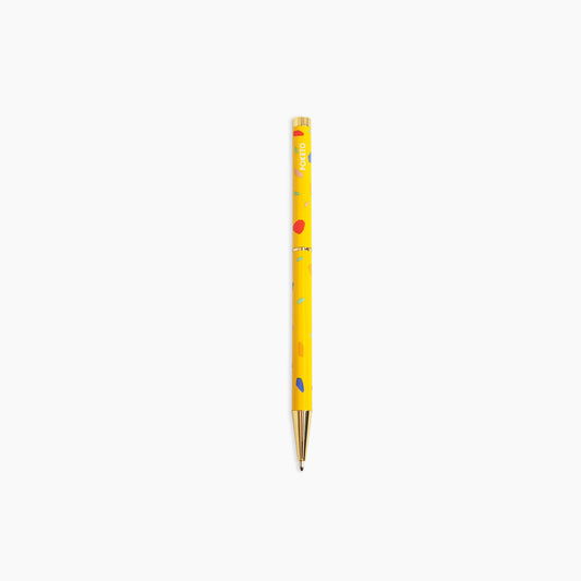Yellow Pattern Twist Writing Pen
