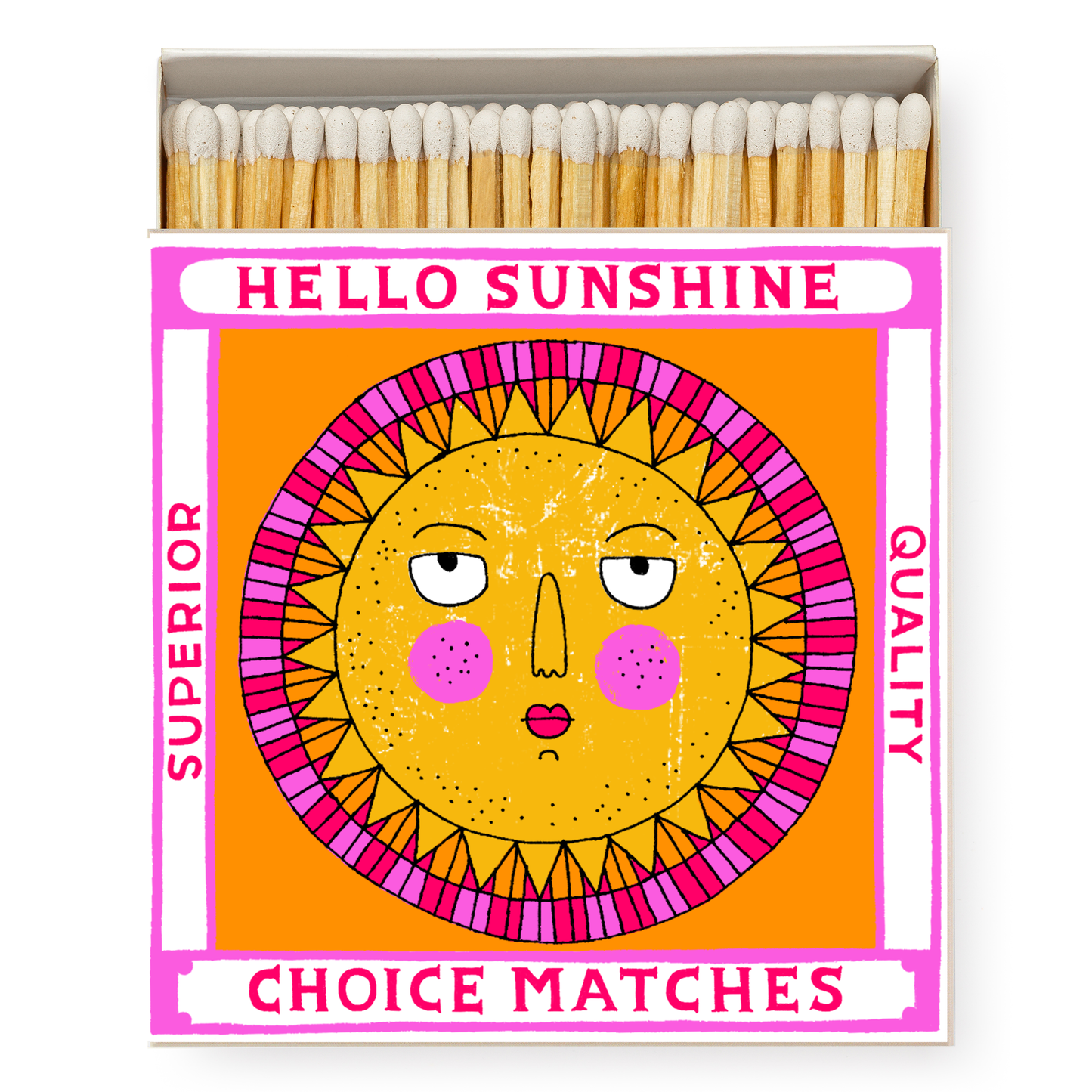 Hello Sunshine Matches Square Matchbox