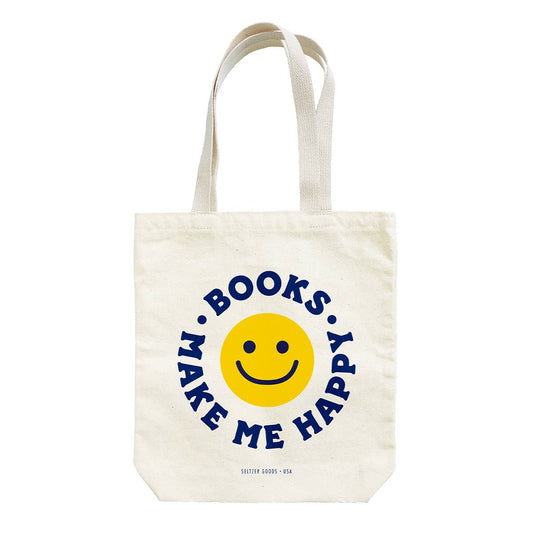 Happy Books Smiley Tote Bag