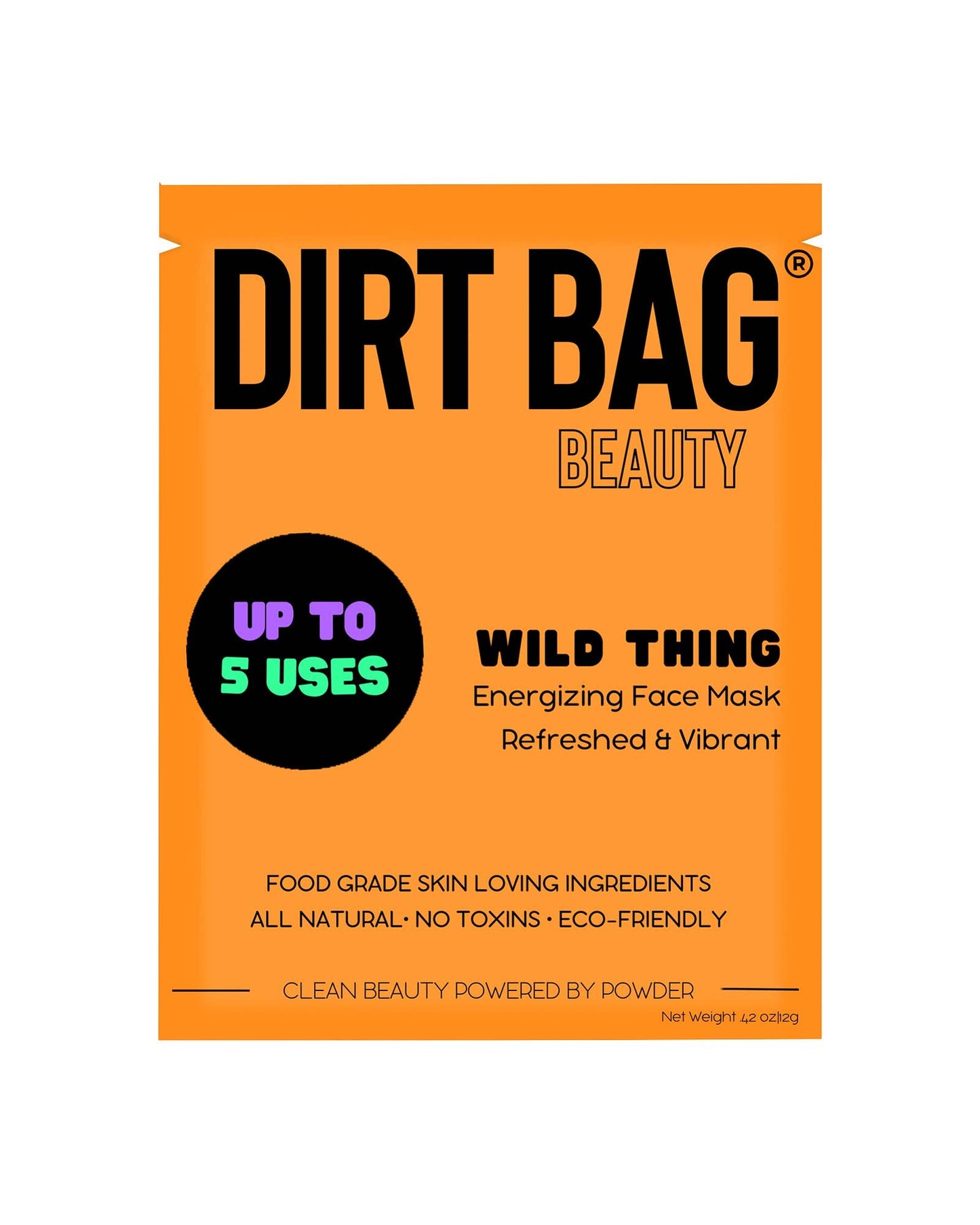 Dirt Bag® Beauty - Wild Thing- Refreshed & Vibrant Facial Mask - H2O Activated