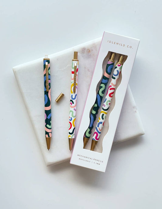 Rainbow Squiggles Mechanical Writing Pencils