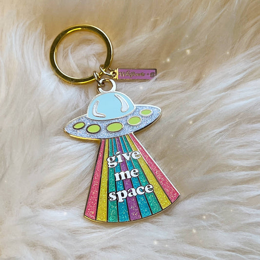 Give Me Space Enamel Keychain