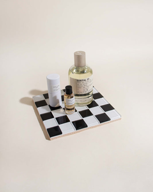 Black & White Checker Tray