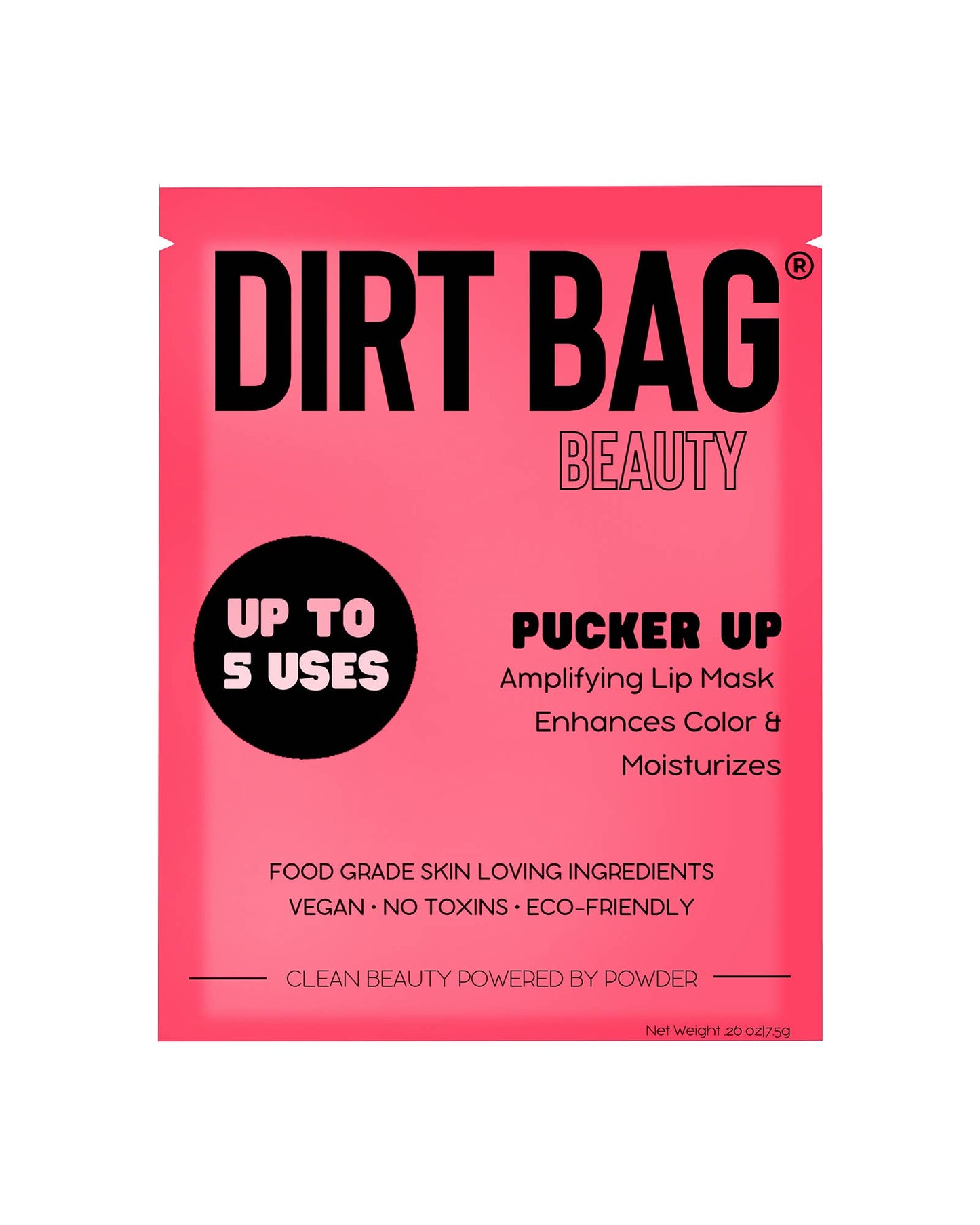 Dirt Bag® Beauty - Pucker Up Enhancing Vegan Lip Mask- H20 Activated