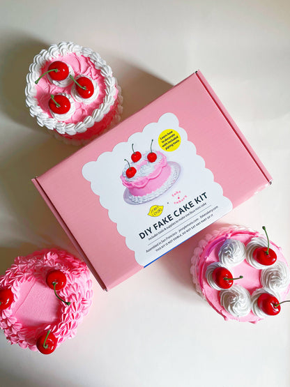 Pink Cherry Fake Cake DIY Craft Kit