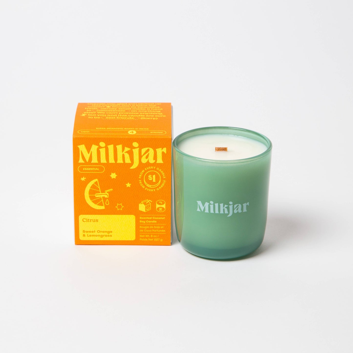 Milk Jar Citrus 8oz Candle