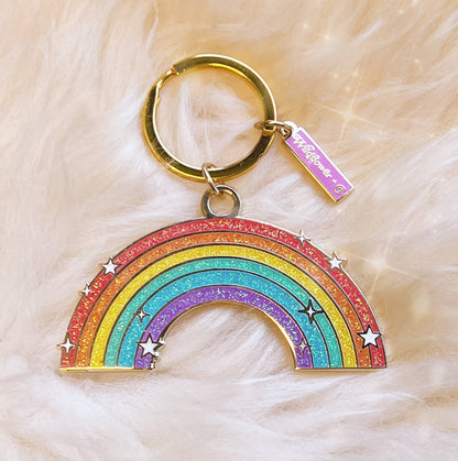 Rainbow Sparkle Keychain
