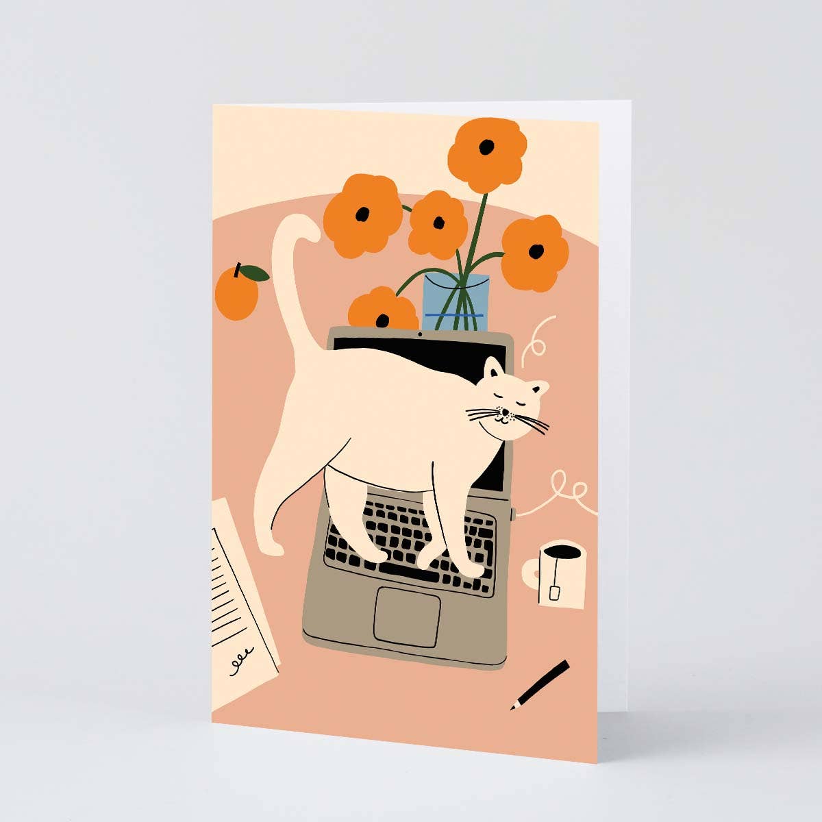 Cat Computer Card
