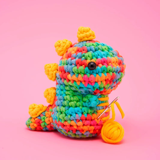 The Woobles - Fred the Rainbow Dinosaur Beginner Crochet Kit