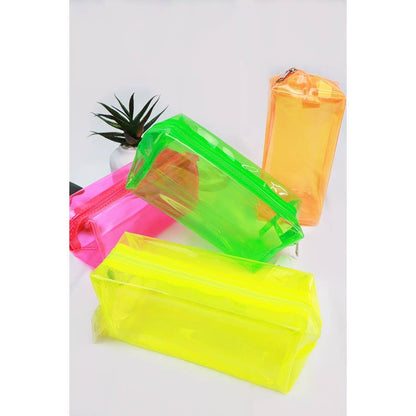 Neon Clear Cosmetic Bag